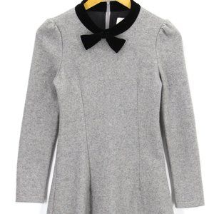 Runyiyi Dress Women's Long Sleeve Casual Peter Pan Collar Fit & Flare Skater XS